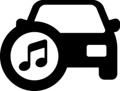 Car With Music Sticker Svg Vector, Free Vectors File
